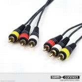Composite video/audio cable, 3m, m/m