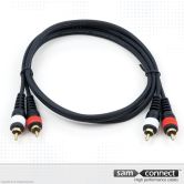 2x RCA to 2x RCA Pro Series cable, 1m, m/m