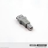 USB A to USB B 2.0 extension piece, f/m