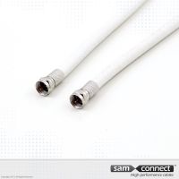 Coax RG 6 cable, F-connectors, 1.5 m, m/m