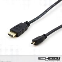 Micro HDMI to HDMI cable, 3m, m/m